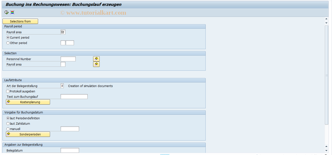 SAP TCode PC00_M31_CIPE - Posting to SK accounting