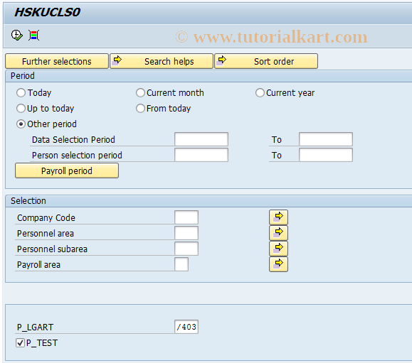 SAP TCode PC00_M31_CLS0 - Adjustment of Re calculation Payroll Results