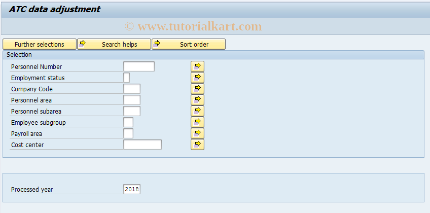 SAP TCode PC00_M31_RZDU - ATC data adjustment