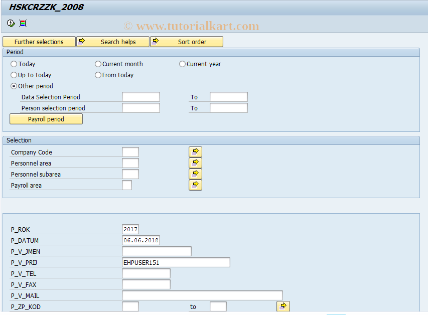 SAP TCode PC00_M31_RZZP_08 - AA for HI batch 541 - 2008