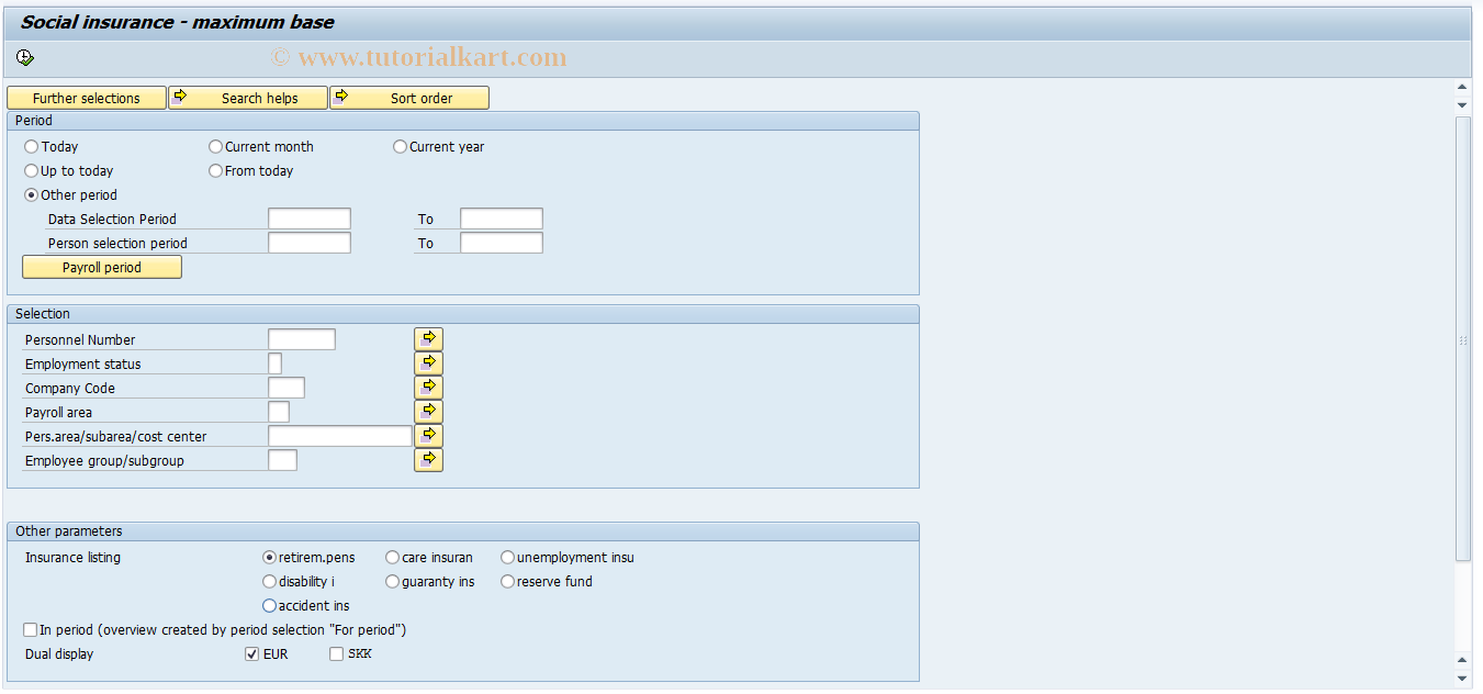 SAP TCode PC00_M31_SOCPO1 - nsurance max.AB