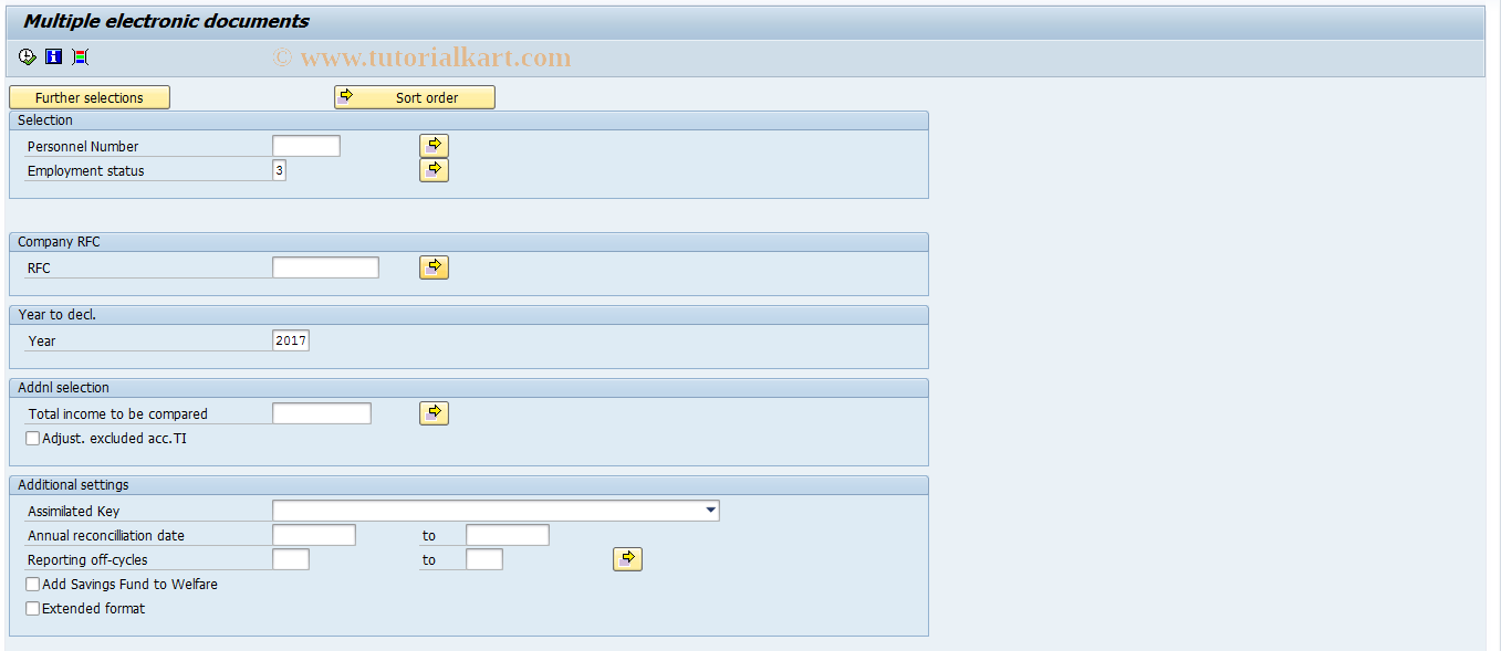SAP TCode PC00_M32_CDEM0 - Multiple Electronic Documents
