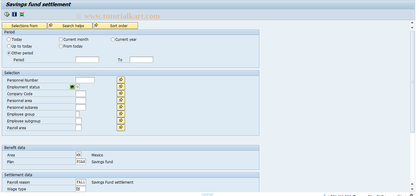 pc00-m32-clfa0-sap-tcode-savings-fund-settlement-transaction-code