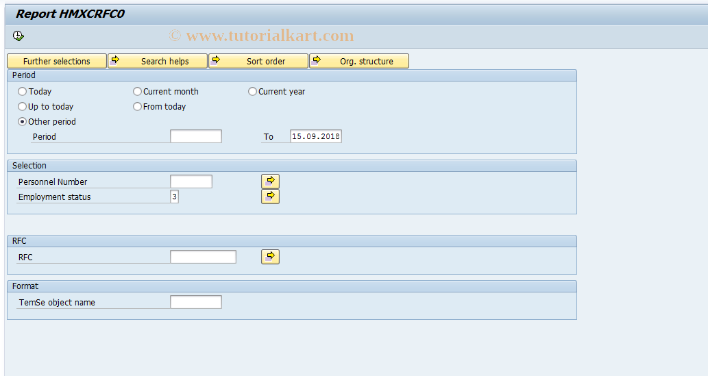 SAP TCode PC00_M32_CRFC0 - RFC Notification