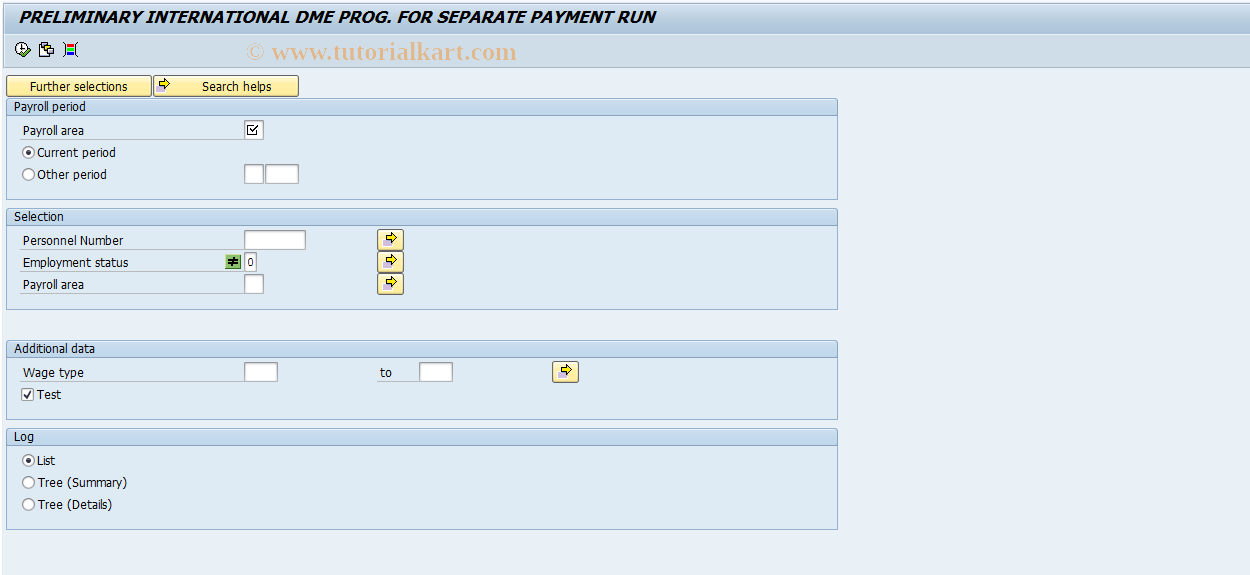 SAP TCode PC00_M33_CDTB - Preprogramm DTB