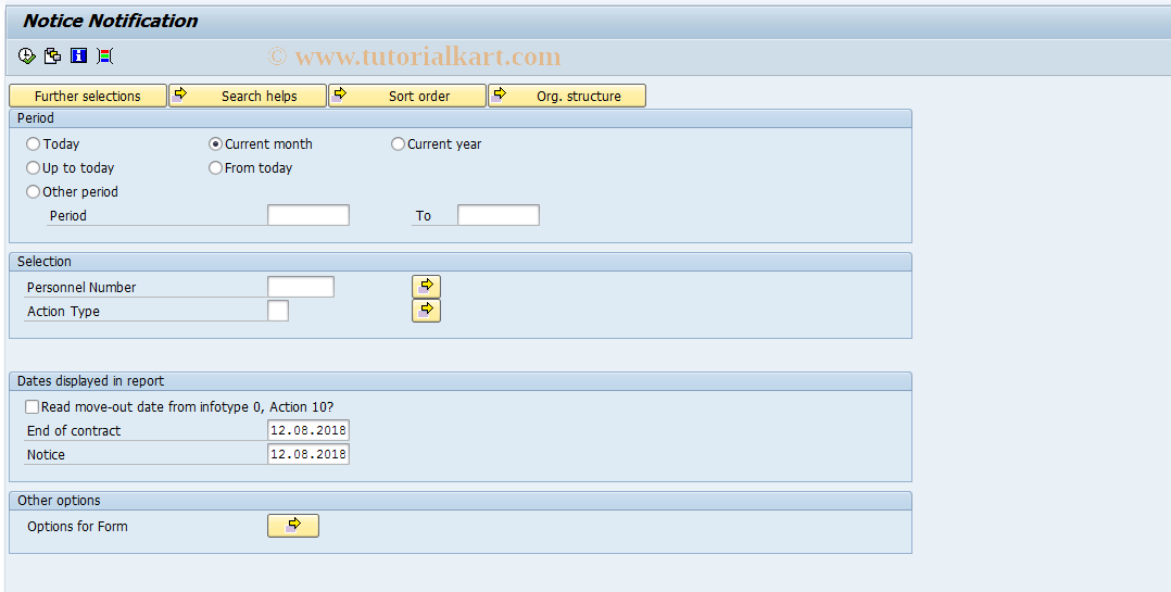 SAP TCode PC00_M37_AVPR - Leave Notice Notification 37