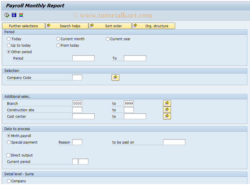 SAP TCode PC00_M37_CLJN - Analytical data 37