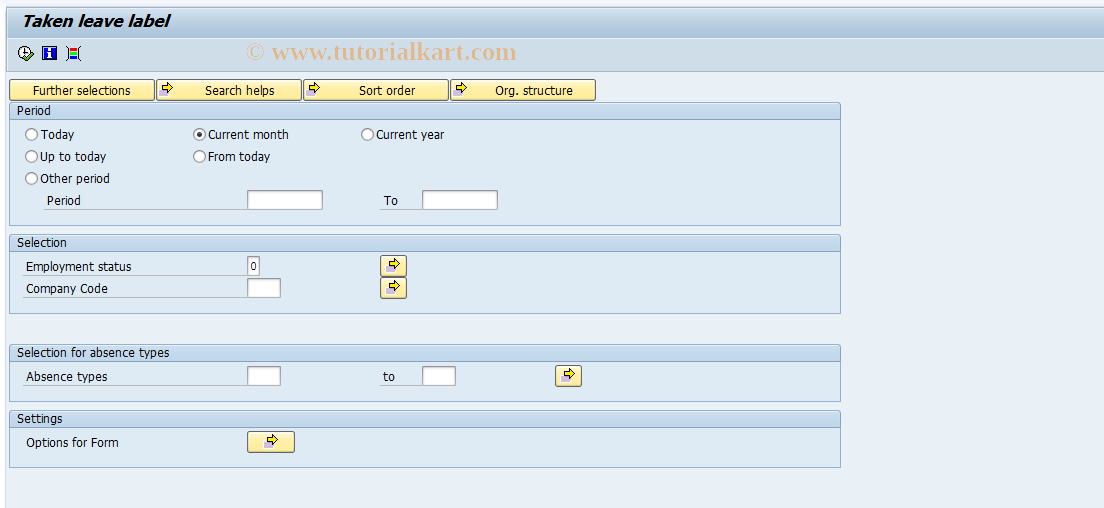 SAP TCode PC00_M37_ETQF - Leave data label 37