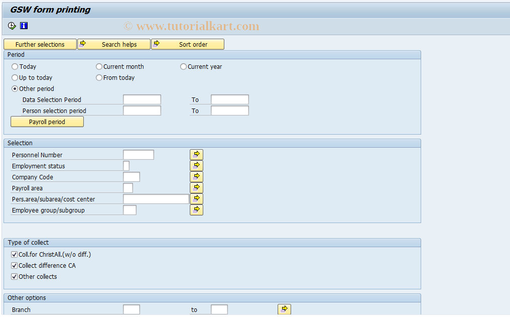 SAP TCode PC00_M37_GPS - Guide of Social Welfare