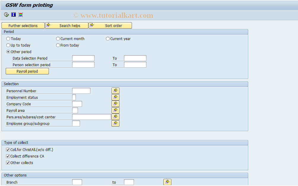 SAP TCode PC00_M37_GRPS - Guide of Collect and Social Welfare