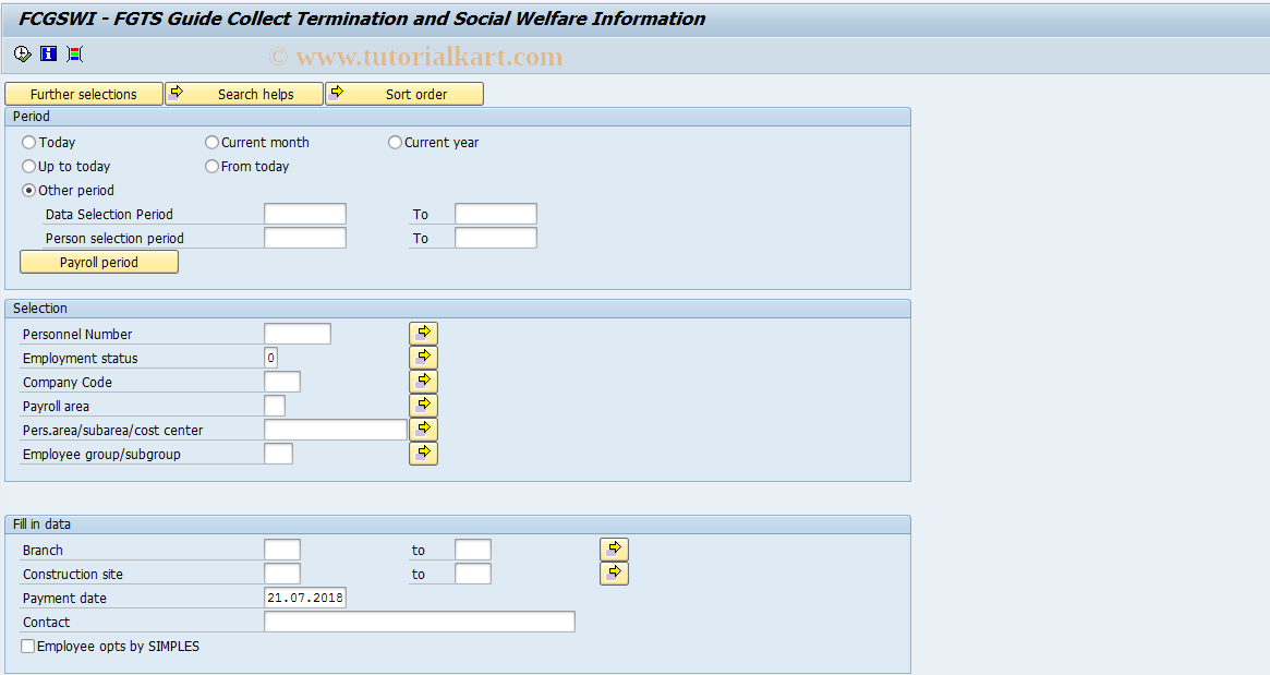 SAP TCode PC00_M37_GRR0 - Guide of Collect termination 37