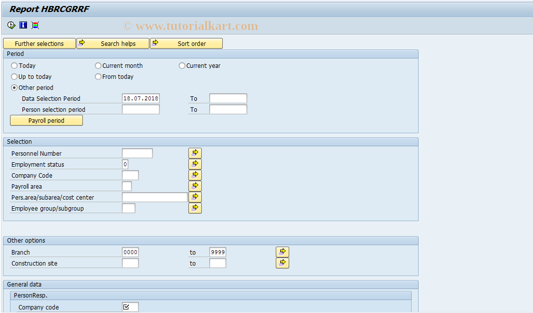 SAP TCode PC00_M37_GRRF - FCG