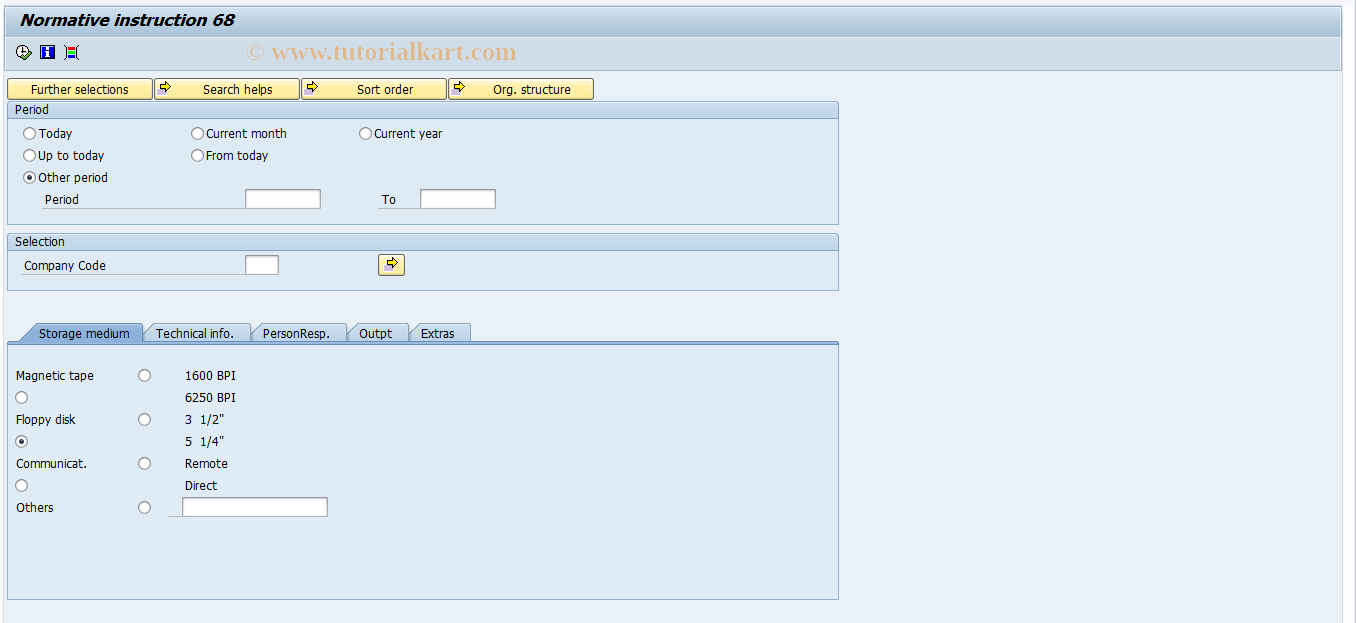 SAP TCode PC00_M37_IN68 - Normative instruction 68