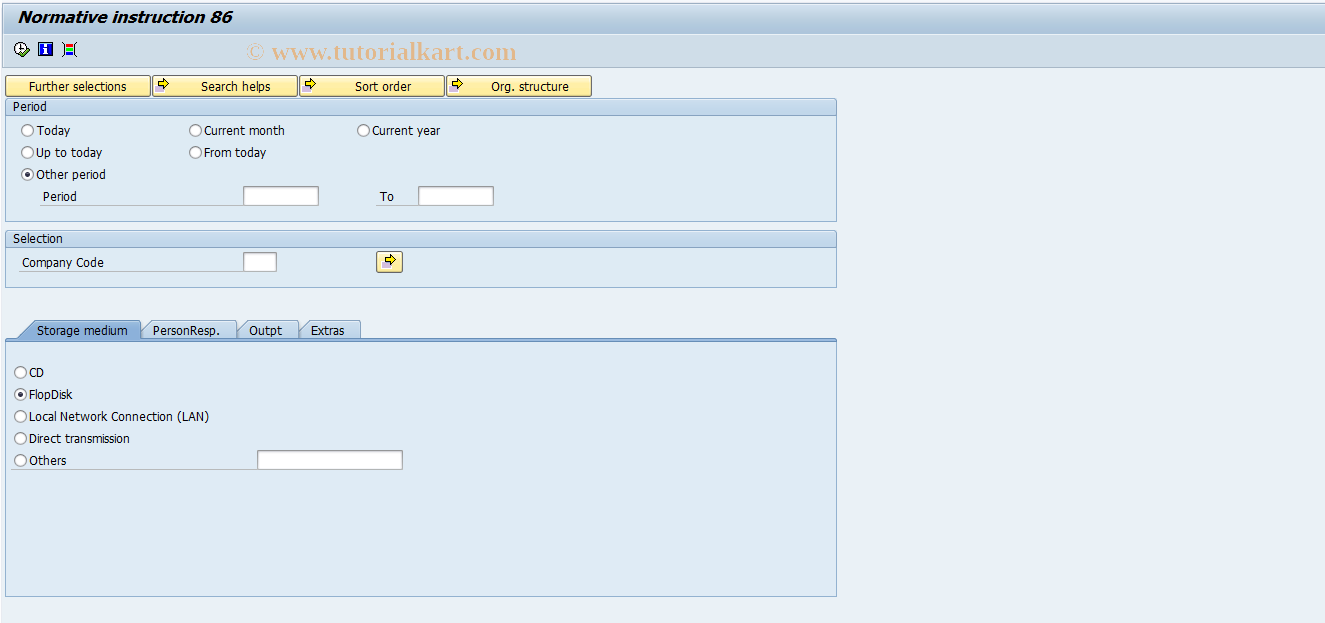 SAP TCode PC00_M37_IN86 - Normative instruction 86