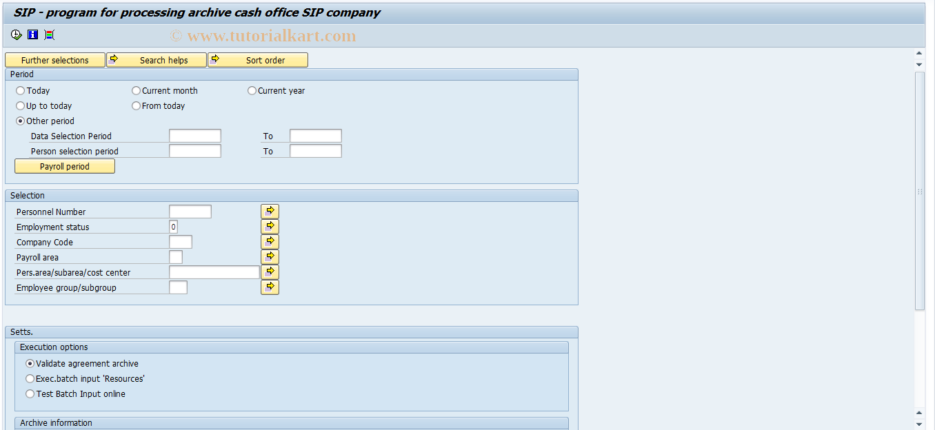 SAP TCode PC00_M37_PISC - SIP - Data Medium Registration 37