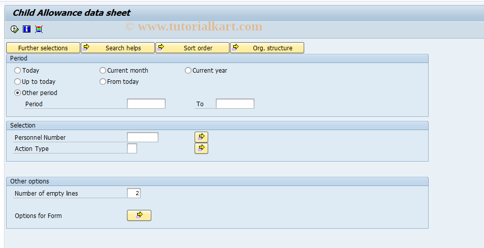 SAP TCode PC00_M37_SALF - Child allowance file