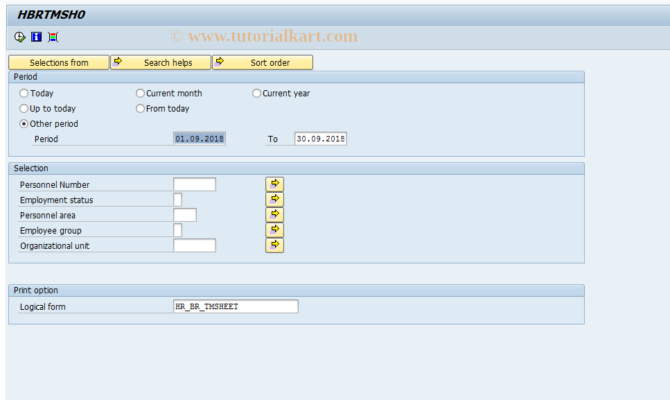 SAP TCode PC00_M37_TMSH - SREP: electr.time register mirror