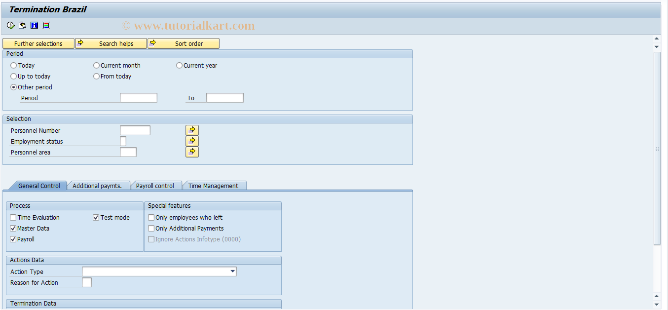 SAP TCode PC00_M37_TRM0 - Termination driver