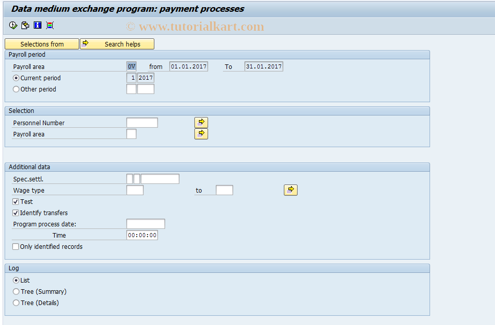 SAP TCode PC00_M38_CDTA0 - Data medium exchange