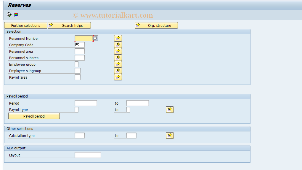 SAP TCode PC00_M38_PROV - Reserves report