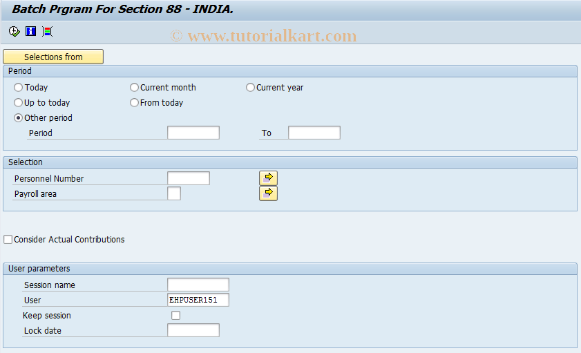 SAP TCode PC00_M40_S88 - Batch program for Section80