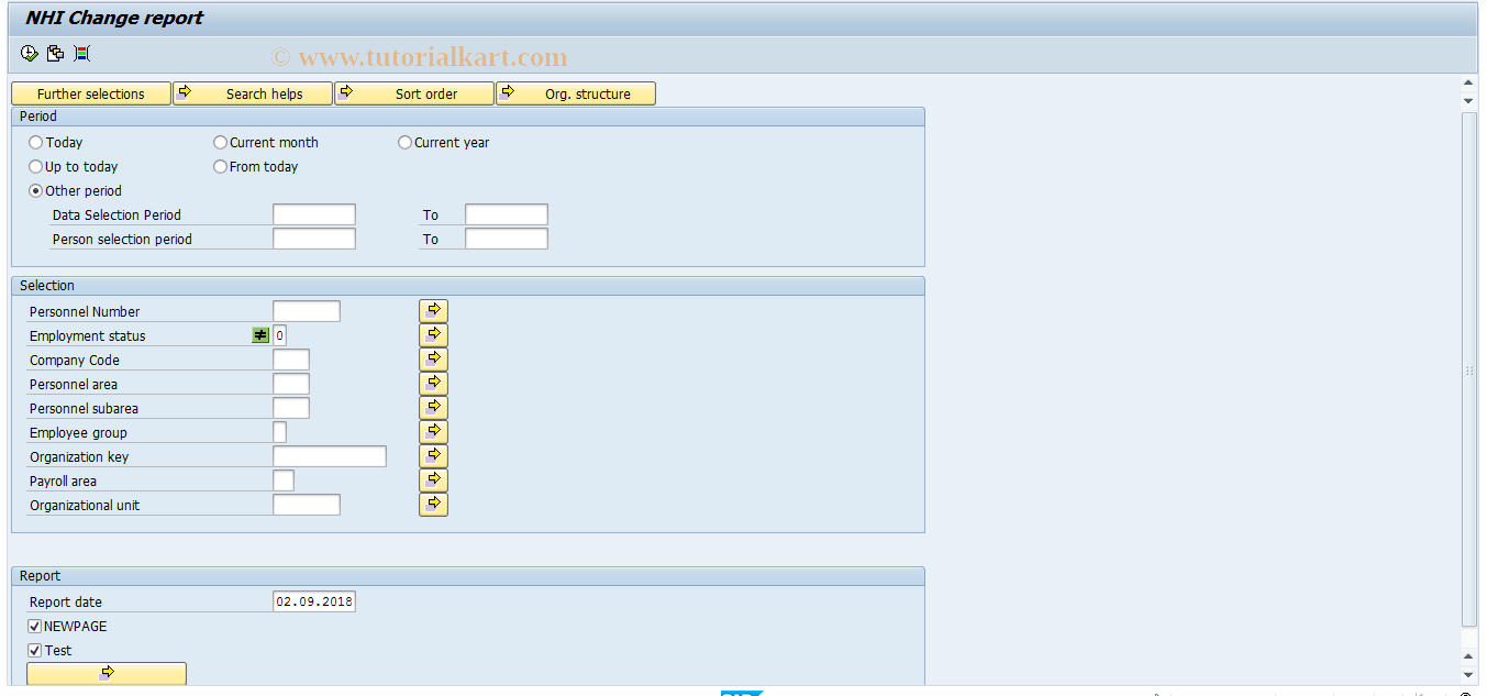 SAP TCode PC00_M42_LHIC - NHI legal reporting Changes 42