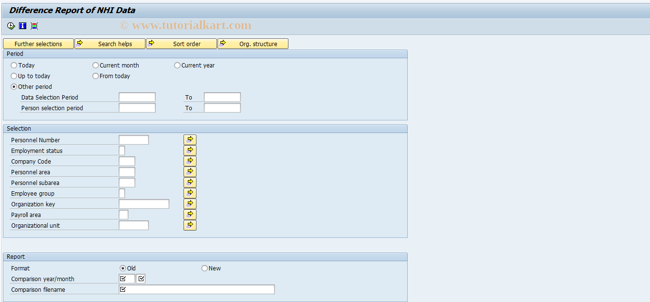 SAP TCode PC00_M42_LHID - NHI difference report