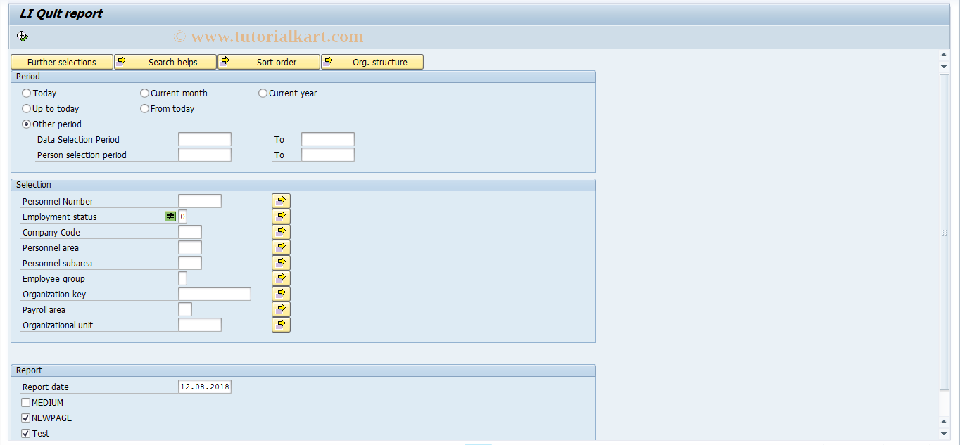 SAP TCode PC00_M42_LLIQ - LI legal reporting Quit 42