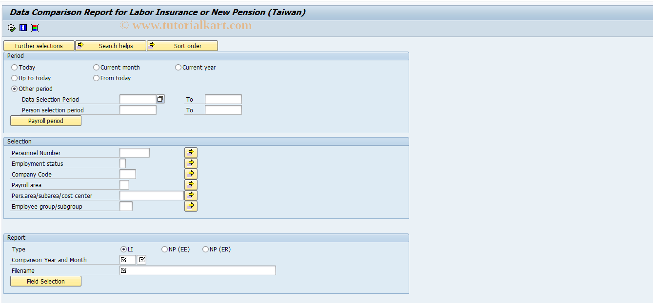 SAP TCode PC00_M42_LLPD - LI & NP Data Comprison