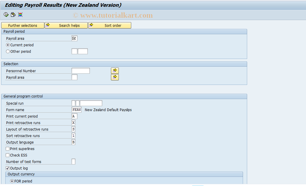 SAP TCode PC00_M43_CEDT - HR accounting remun. statement - 43