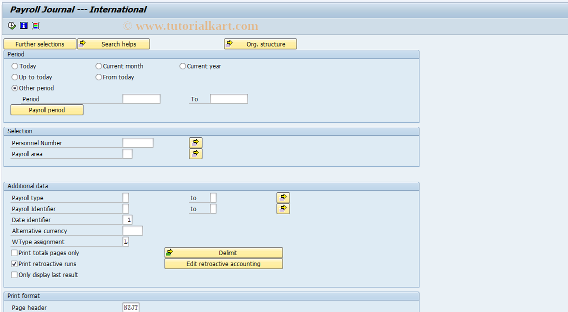 SAP TCode PC00_M43_HNZCLJN0 - HNZCLJN0