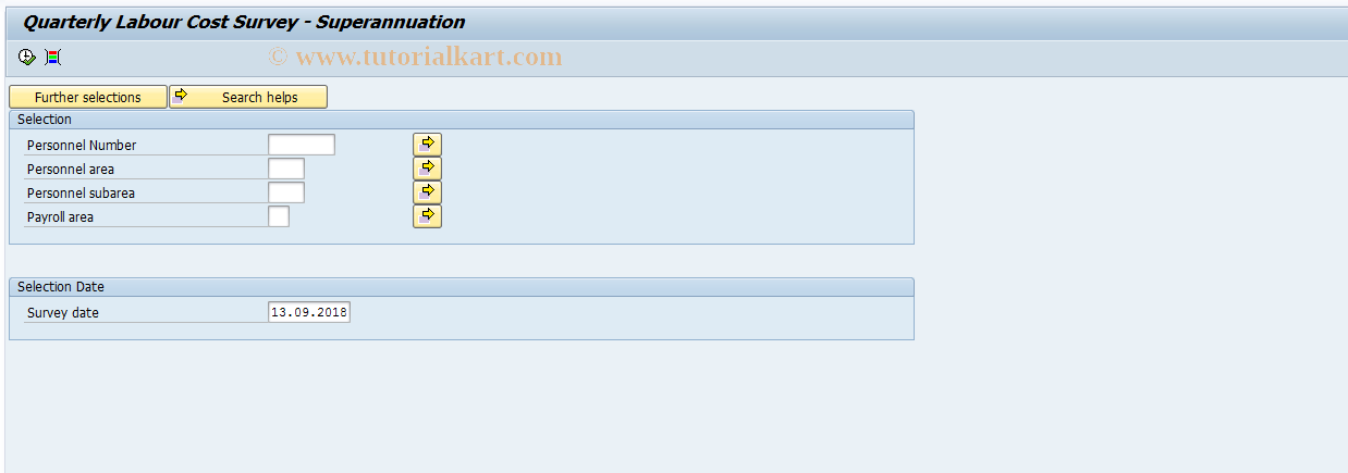 SAP TCode PC00_M43_LSCS - Quarterly labour cost survey - super