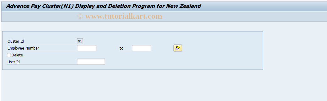 SAP TCode PC00_M43_N1DL - Display And Delete Advance Pay Resut