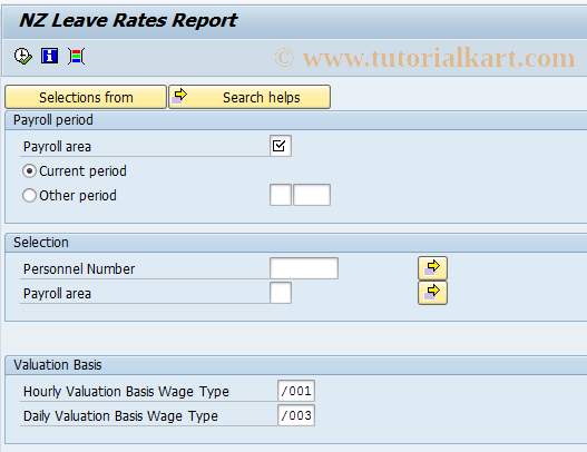 SAP TCode PC00_M43_ULVR - Avg & Current rate for leave payout