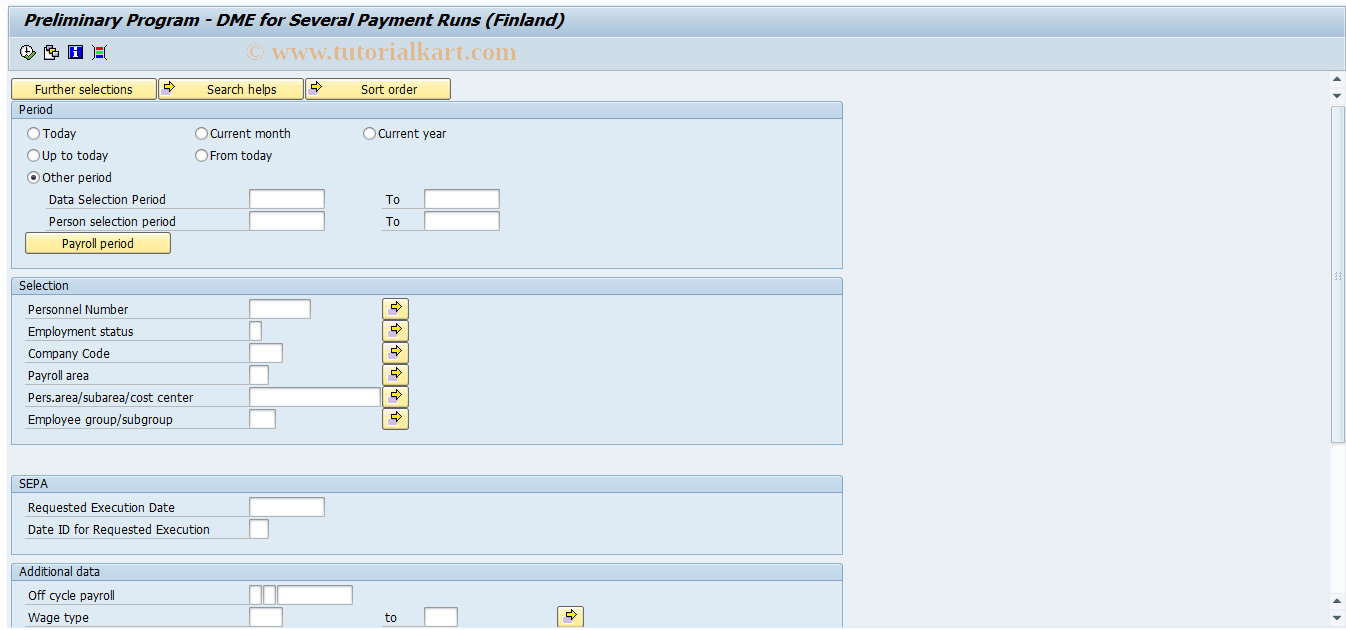 SAP TCode PC00_M44_CDTA - Prelim.Program Data Medium Exchange