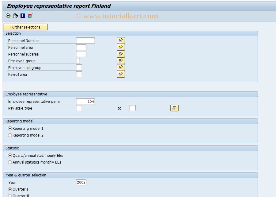 SAP TCode PC00_M44_LERR0 - Employee Representative Report