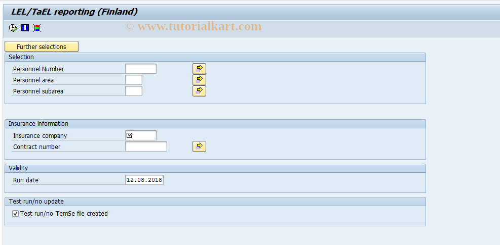 SAP TCode PC00_M44_LTALEL - LEL/TaEL announcement