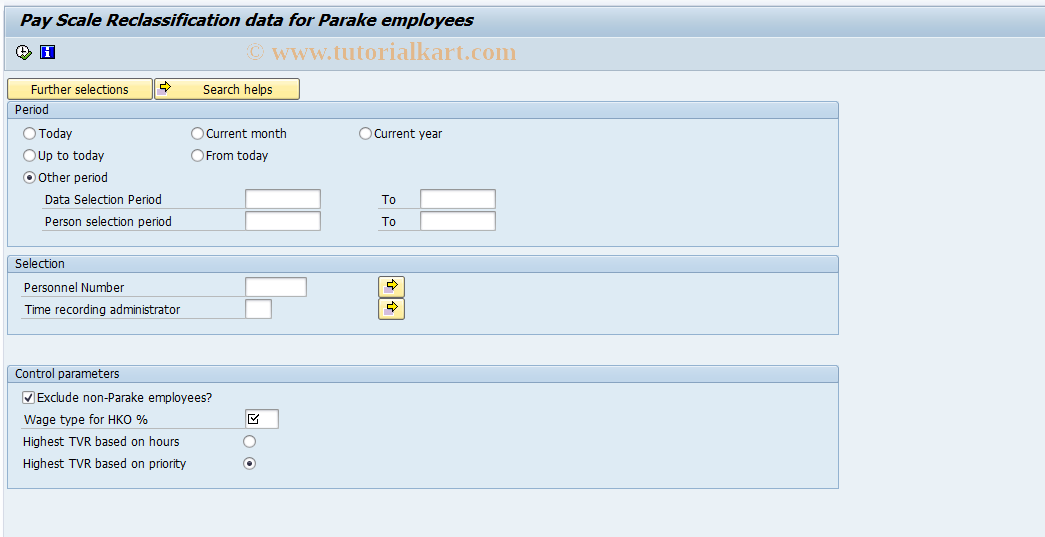 SAP TCode PC00_M44_LTVR - TVR Hours for PS Reclassification