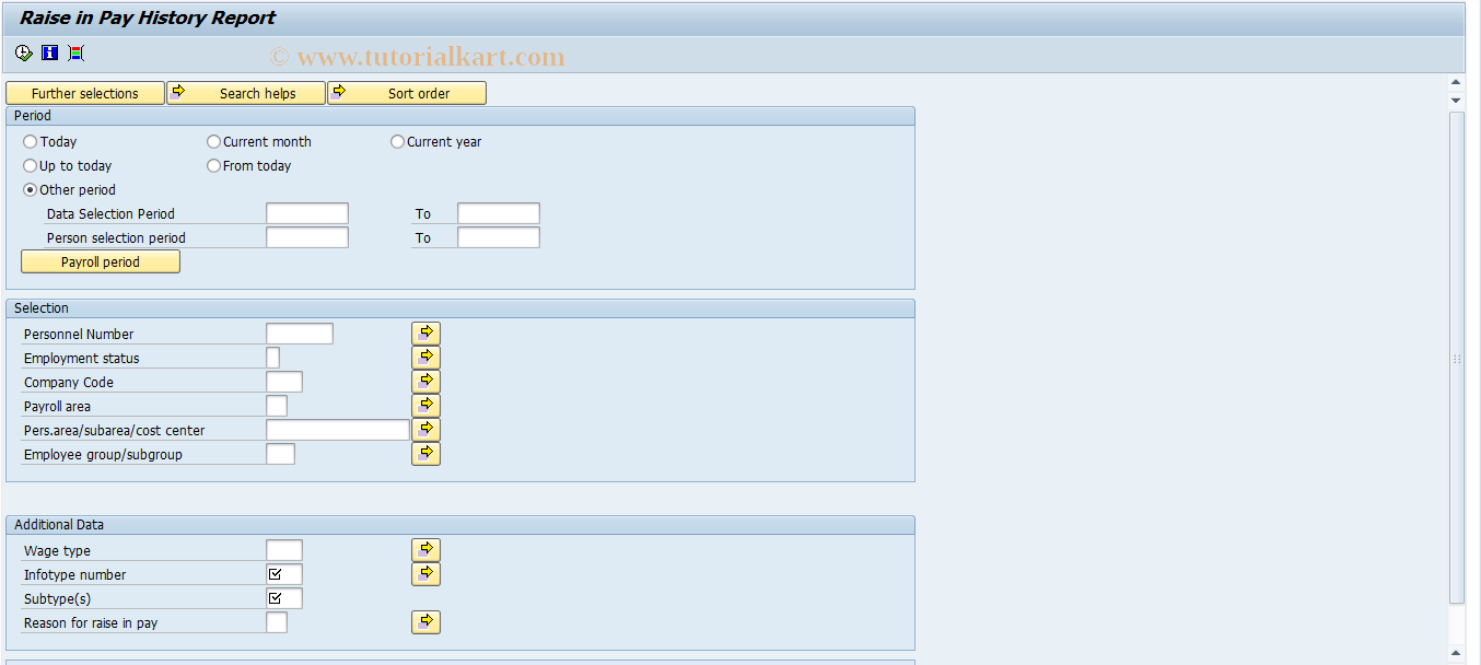 SAP TCode PC00_M44_RIP0 - Raise in Pay History