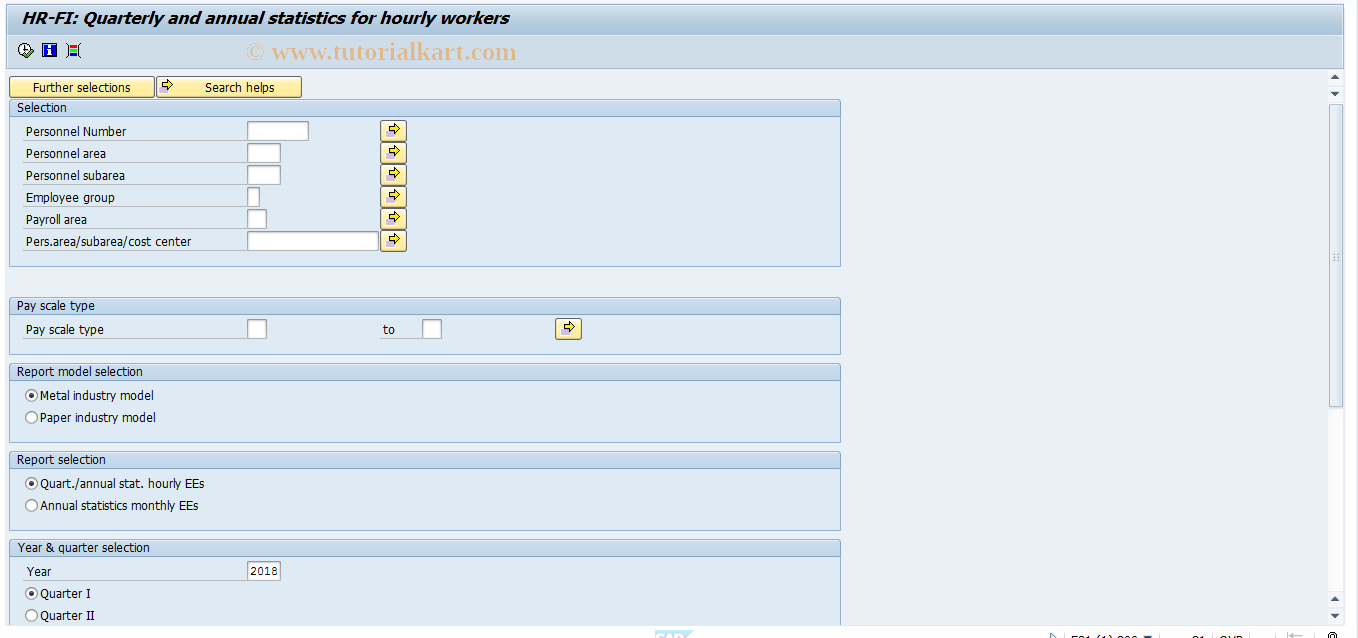 SAP TCode PC00_M44_STAT - Statistical reporting