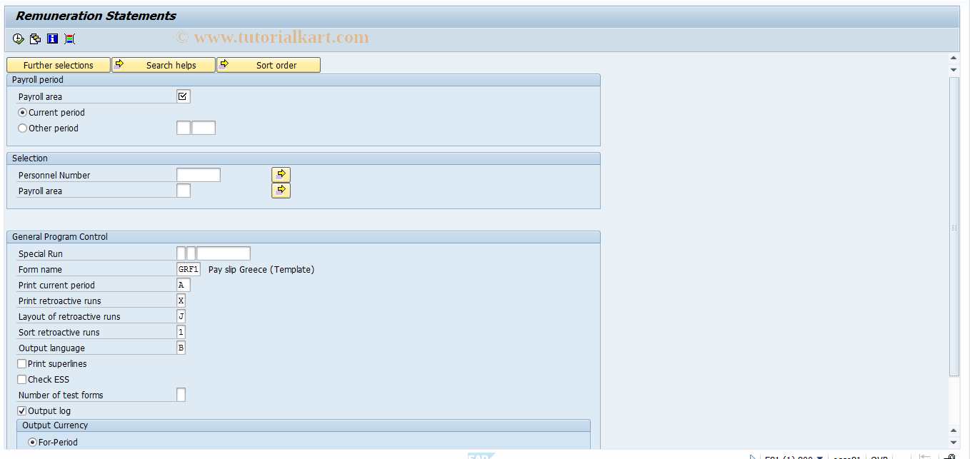 SAP TCode PC00_M45_CEDT - Payroll driver (international)