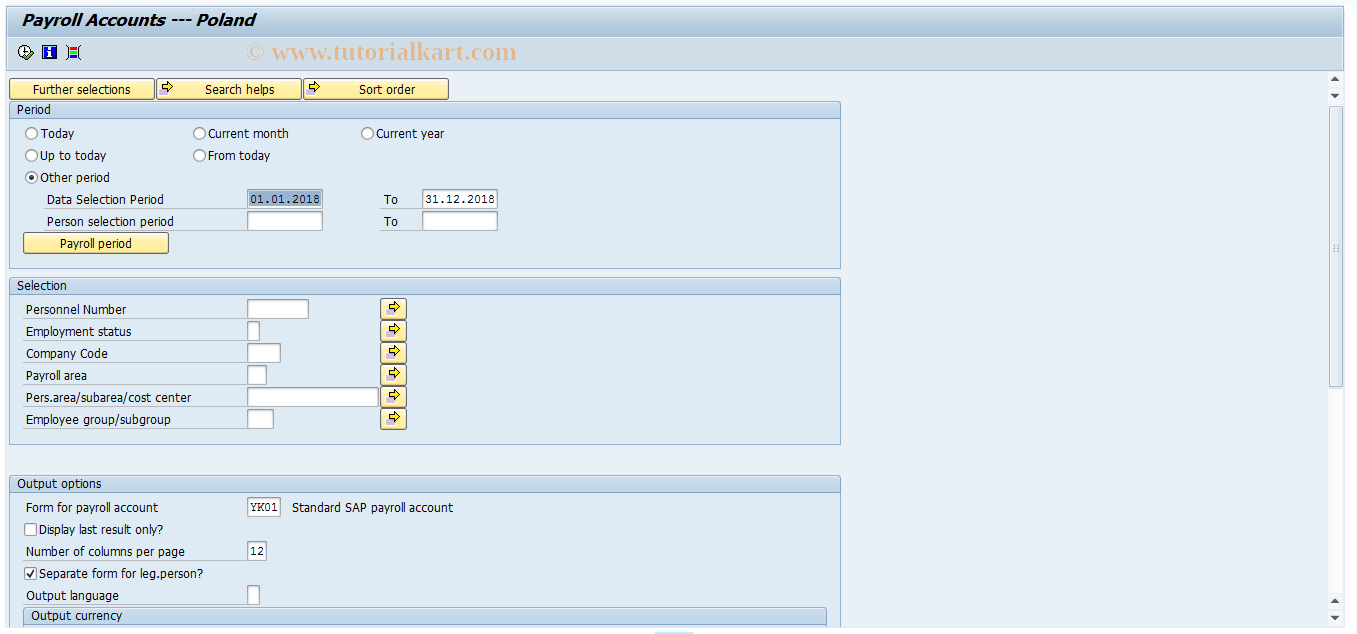 SAP TCode PC00_M46_CKTO - Payroll account - International