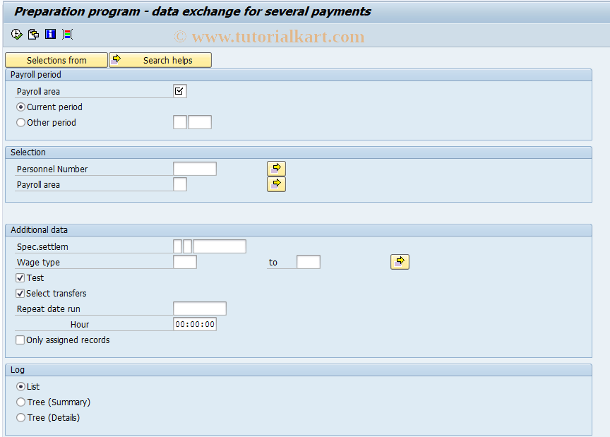 SAP TCode PC00_M47_CDTA - Bank transfer pre.program DME Inter.