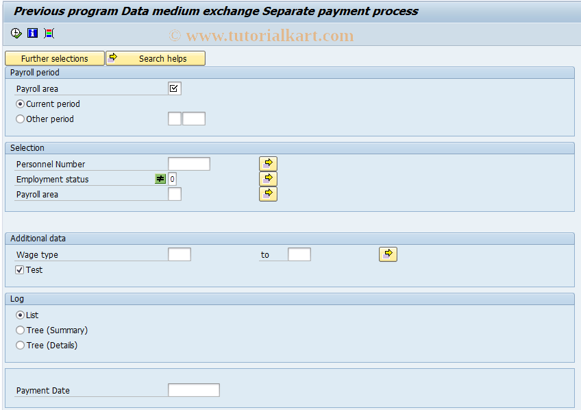 SAP TCode PC00_M47_CDTB - Bank transfer pre.program DME Inter.