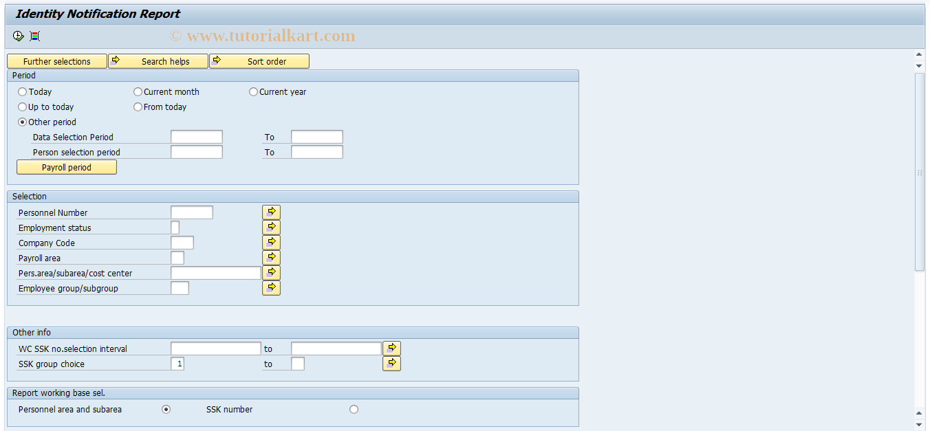 SAP TCode PC00_M47_KIM0 - Identity Notification Report