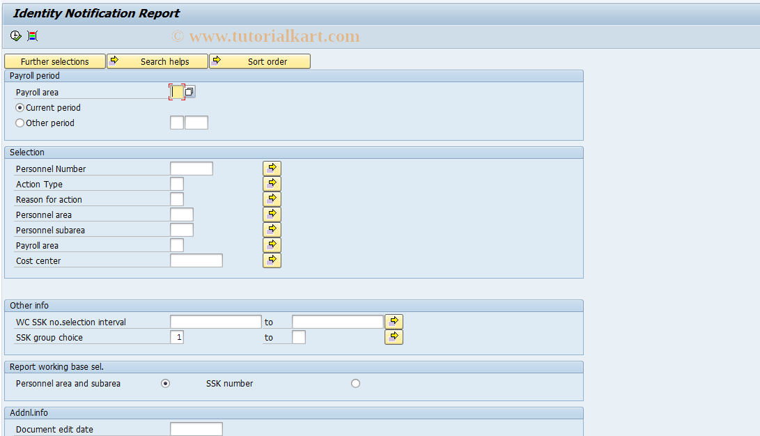 SAP TCode PC00_M47_KIM1 - Identity Notification Report