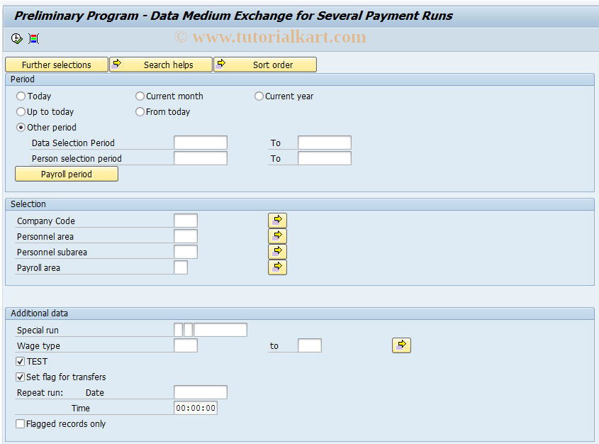 SAP TCode PC00_M48_CDTA - Bank transfer pre.program DME 48