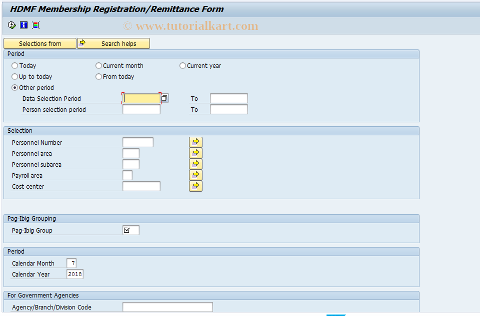 SAP TCode PC00_M48_RHDM - HDMF Monthly Remit.