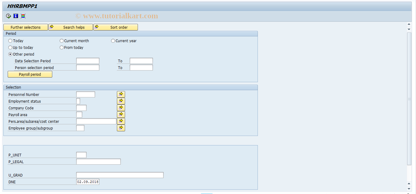 SAP TCode PC00_M58_BMPP1 - MPP-1 form-Prijava/promjena podataka