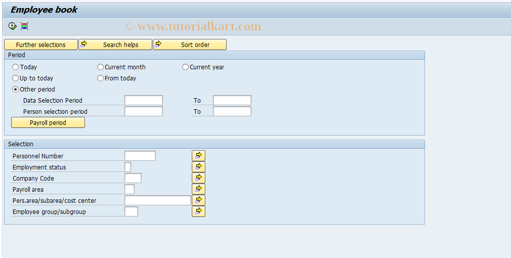 SAP TCode PC00_M58_CEEB1 - Employee book